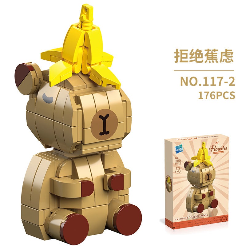 Drill Horse Children'S Diy Assembled Small Particle Building Blocks To Make Money And Treasure Capibala 3D Cartoon Creative Building Blocks Toys - Image 1